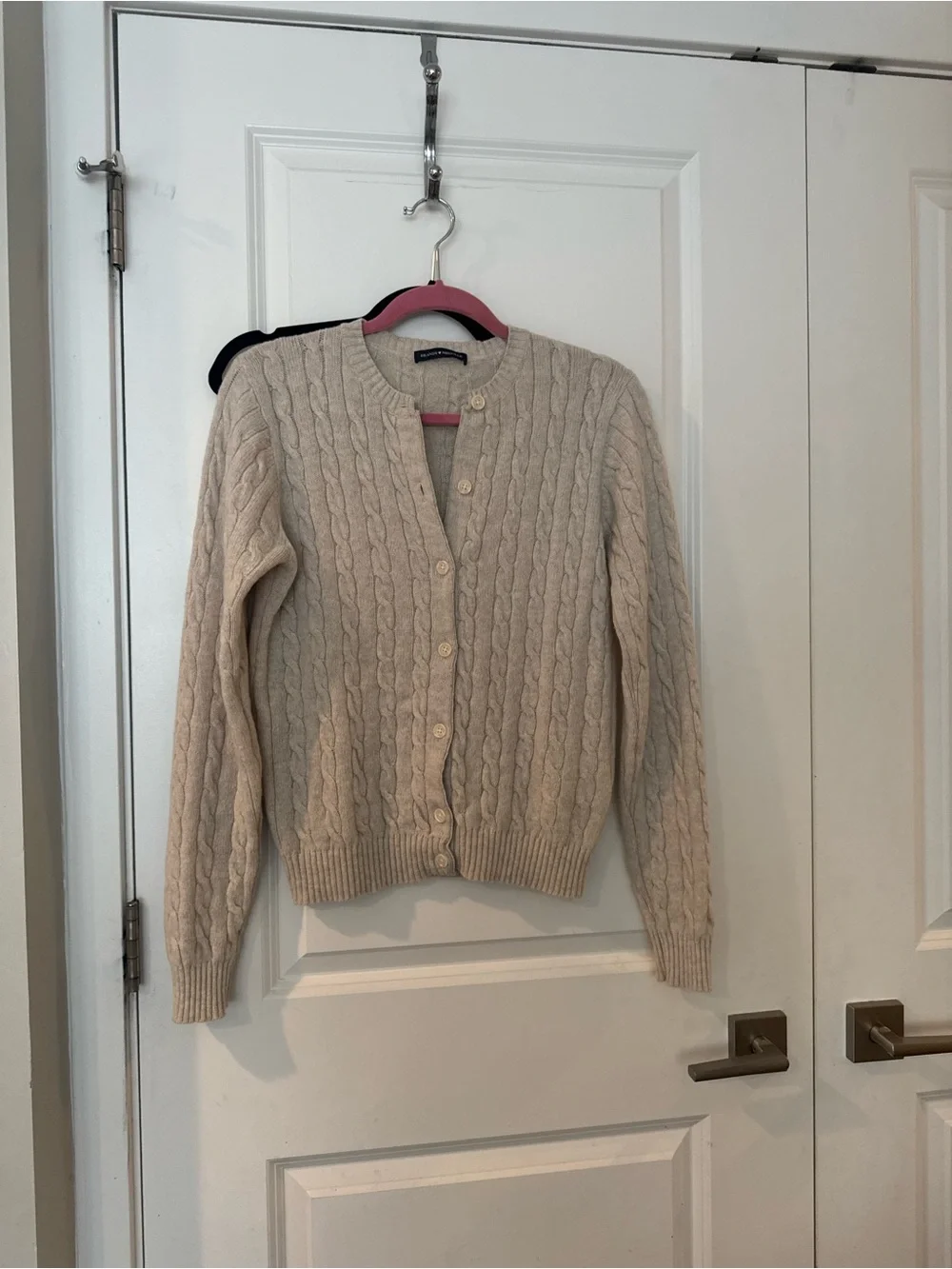 Brandy Melville Olsen Wool Cable-Knit Crewneck Sweater - gray